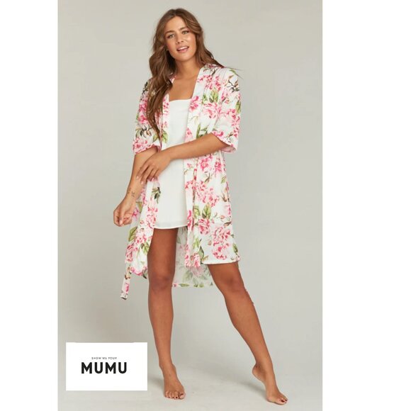 Show Me Your MuMu Other - Show Me Your MuMu Floral Robe - Pink and Green
